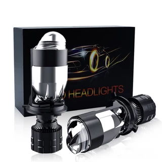 Farol LED H4 De Dupla Lente Com Foco Em Laser De Alta Potência Para Motocicletas HB2 9003