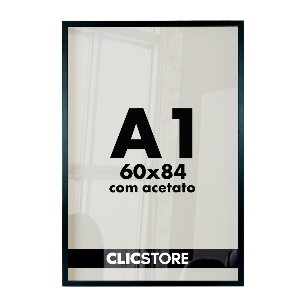 Moldura 60x84 A1 Acetato Quadros Poster Foto Casa Parede Certificados Fundo MDF Decorativo Imagem Quarto Sala Madeira