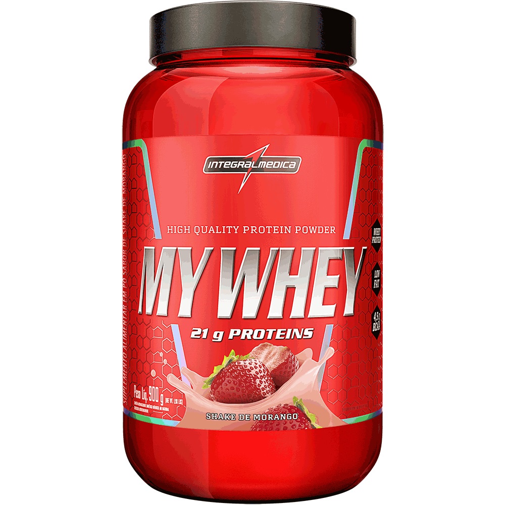 My Whey Shake de Morango – Integralmédica 900g