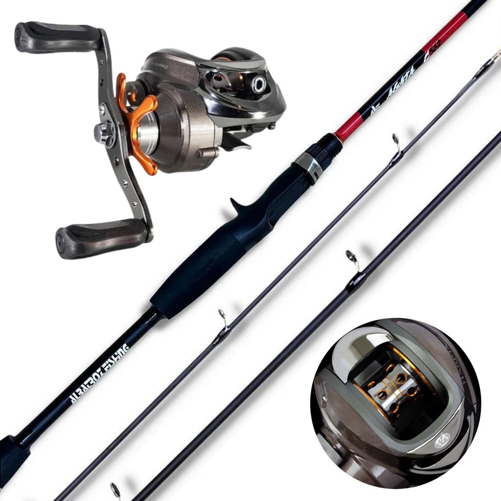 Kit De Pesca Albatroz Carretilha Harpia + Vara Agata 1,50 M Shopee Brasil