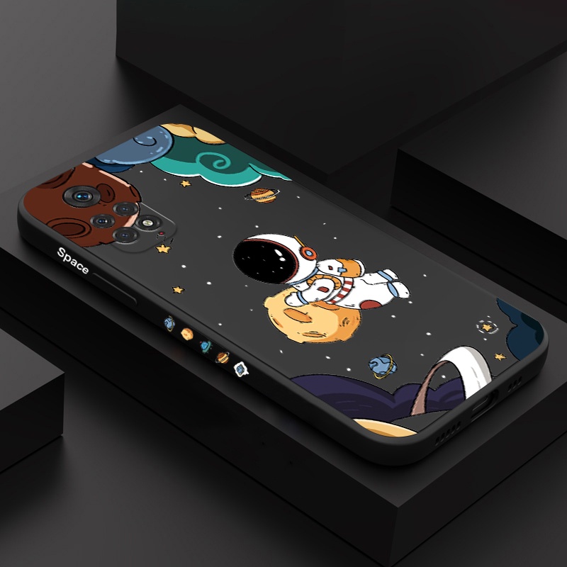 Para Xiaomi Redmi Nota 11 12 Pro Plus 11S 10 Poco F5 X3 X4 X5 Caixa De Telefone Astronauta Da Lua Espacial Cartoon