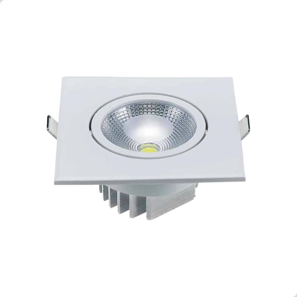 Spot Led Embutir Quadrado 5w 3000k Branco Quente - Ecoforce | Shopee Brasil
