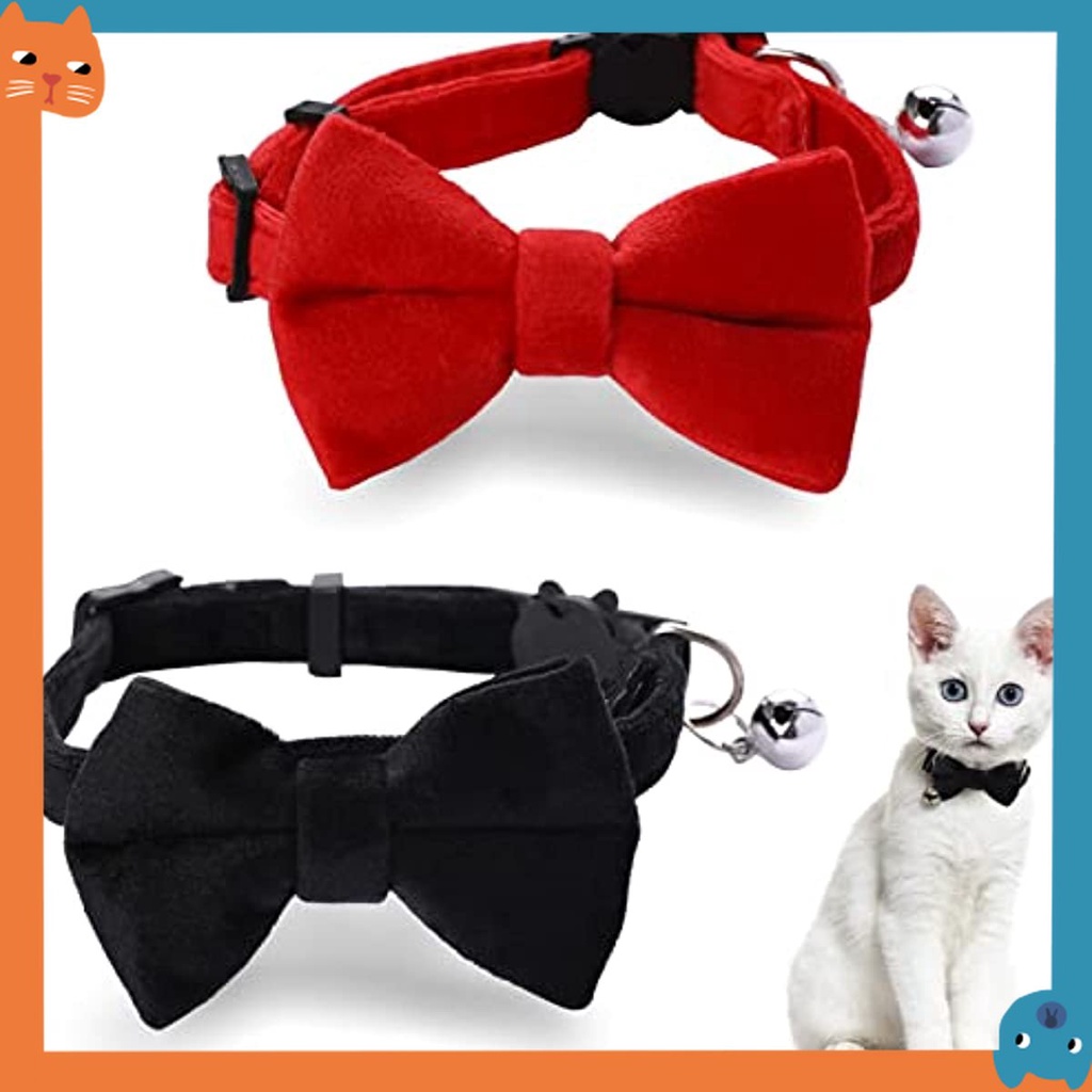 Coleira De Veludo Gato Fofo Gravata Para Gatos De Menino Gatinho Com ...