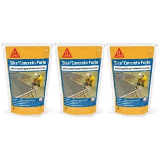 Sika Concreto Forte Saco 1l Maior Resistência Concreto Kit 3
