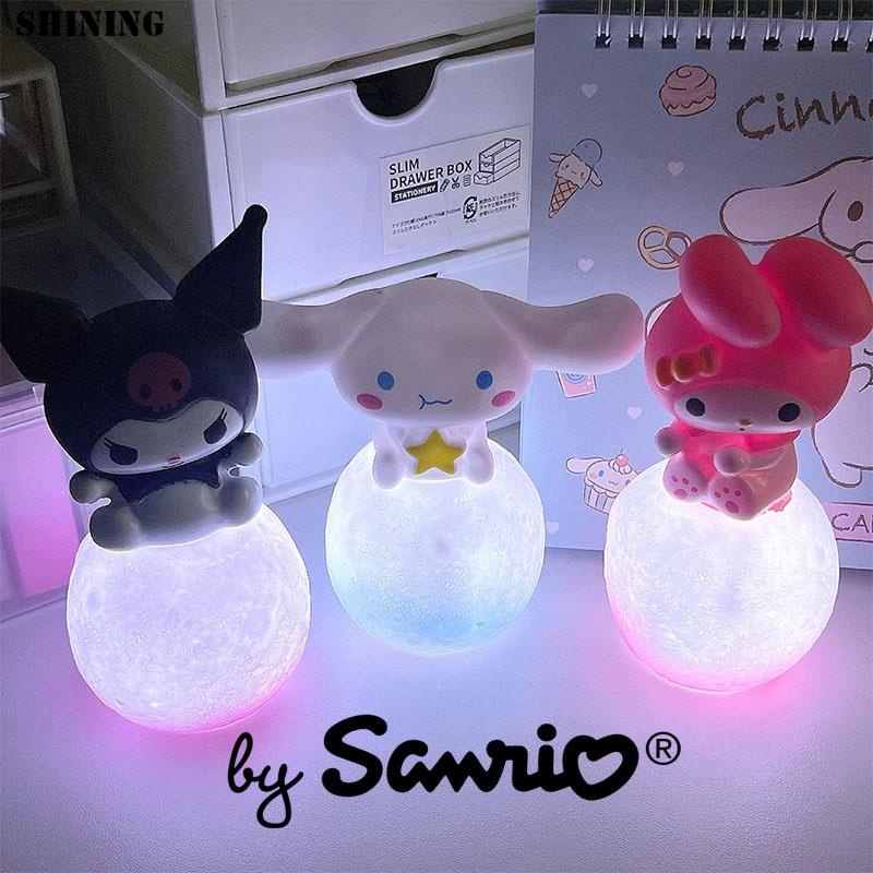 Sanrio Hello Kitty Kuromi Canela Candelabro Noturno Luz Brilhante Para Crianças Lâmpada De Brinquedo Anime Kawaii Bonitas Presentes De Natal 2023
