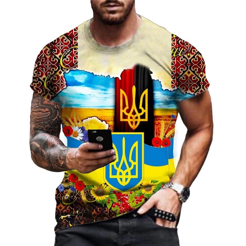 2023 Summer Tee Shirt Ukraine T-Shirt Ukrainian T-shirt Ukraine Is In My DNA  T-shirt Ukrainian Shirt O-Neck T-shirt - AliExpress