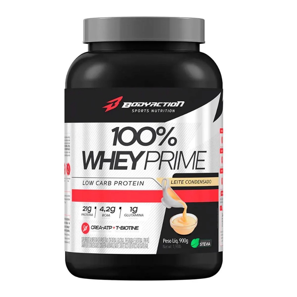 100% Whey Prime (900g) Body Action – Leite Condensado