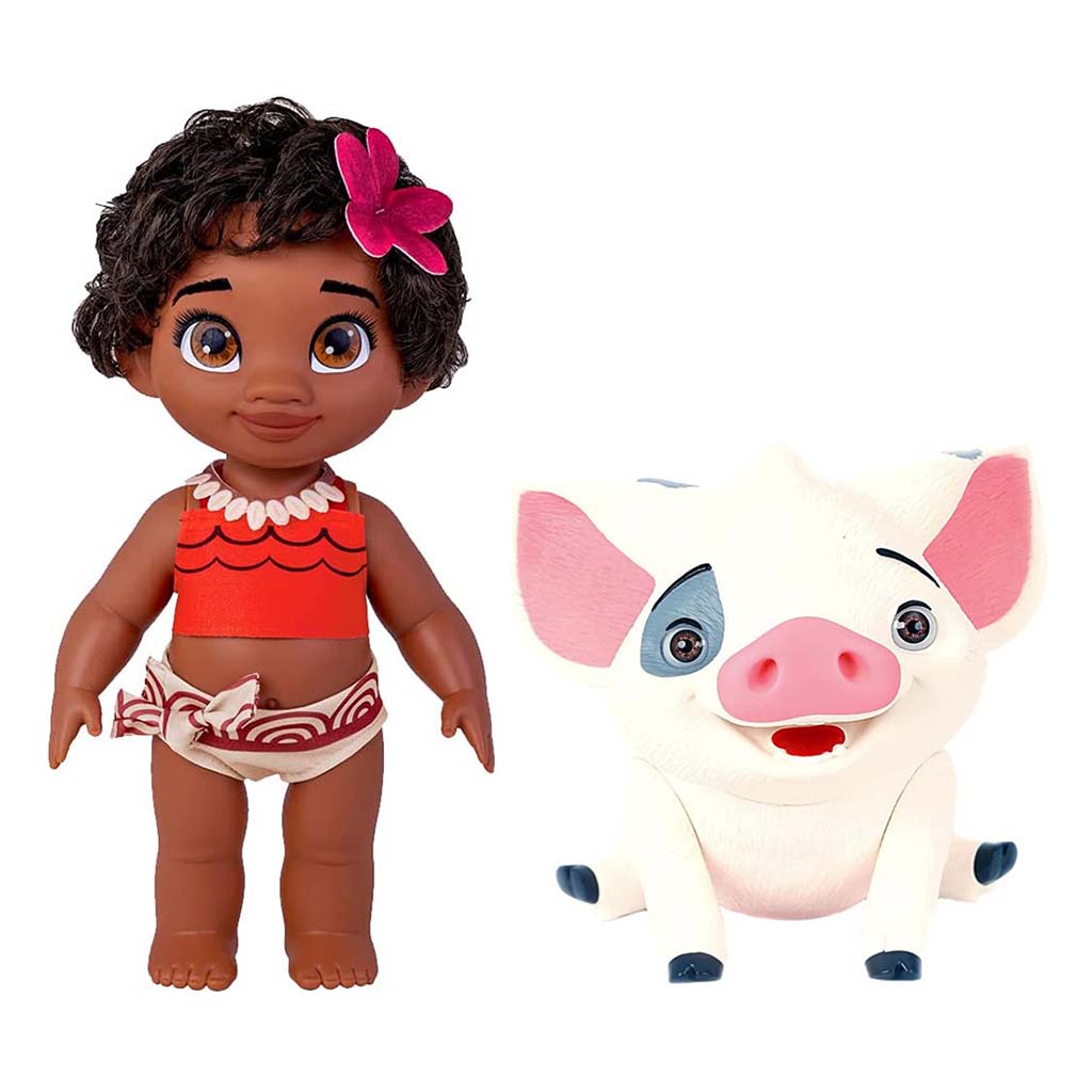 Boneca Moana Bebe + Porquinho Pua Disney Vinil - Cotiplas | Shopee Brasil