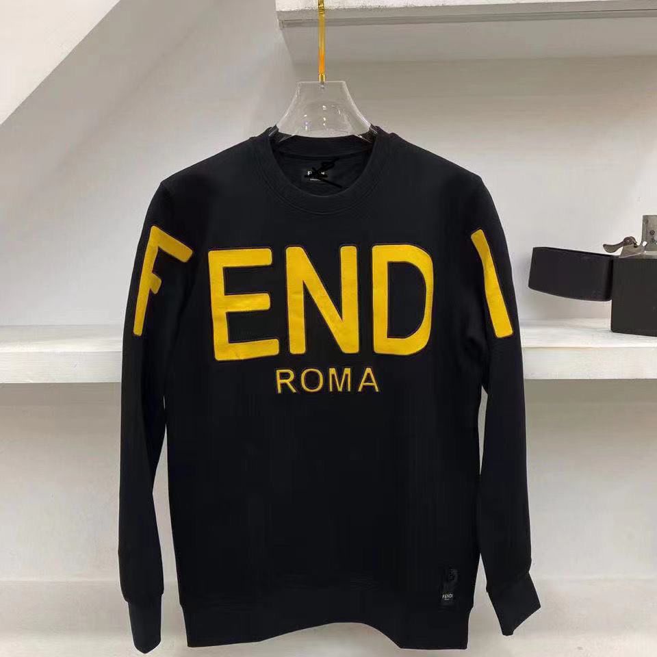 Algodão Puro Masculino casual Em Torno Do Pescoço Moda Versátil Carta Logotipo Grande Manga Comprida Camisola Gola Etiqueta + Pendurada