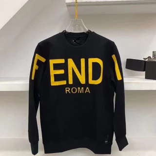 Algodão Puro Masculino casual Em Torno Do Pescoço Moda Versátil Carta Logotipo Grande Manga Comprida Camisola Gola Etiqueta + Pendurada