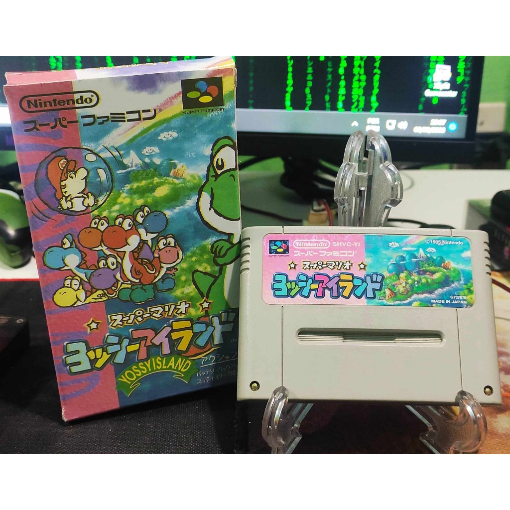 Jogo Yoshi S Island Super Mario World Original Super Famicom Super Nintendo Snes Funcionando