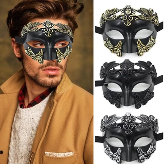 Nova Máscara Retro Gorgeous Party Half Face Mask Homens Festa Temática Samurai Romana Mascarada Plástica Veneza Antigo Grécia Fantasia Meia Cover Para Halloween