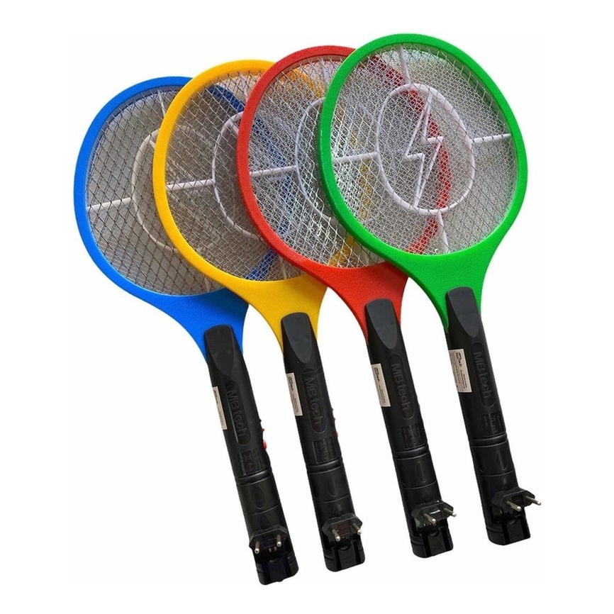 Raquete Eletrica Mata Mosquito Insetos Recarregavel Bivolt