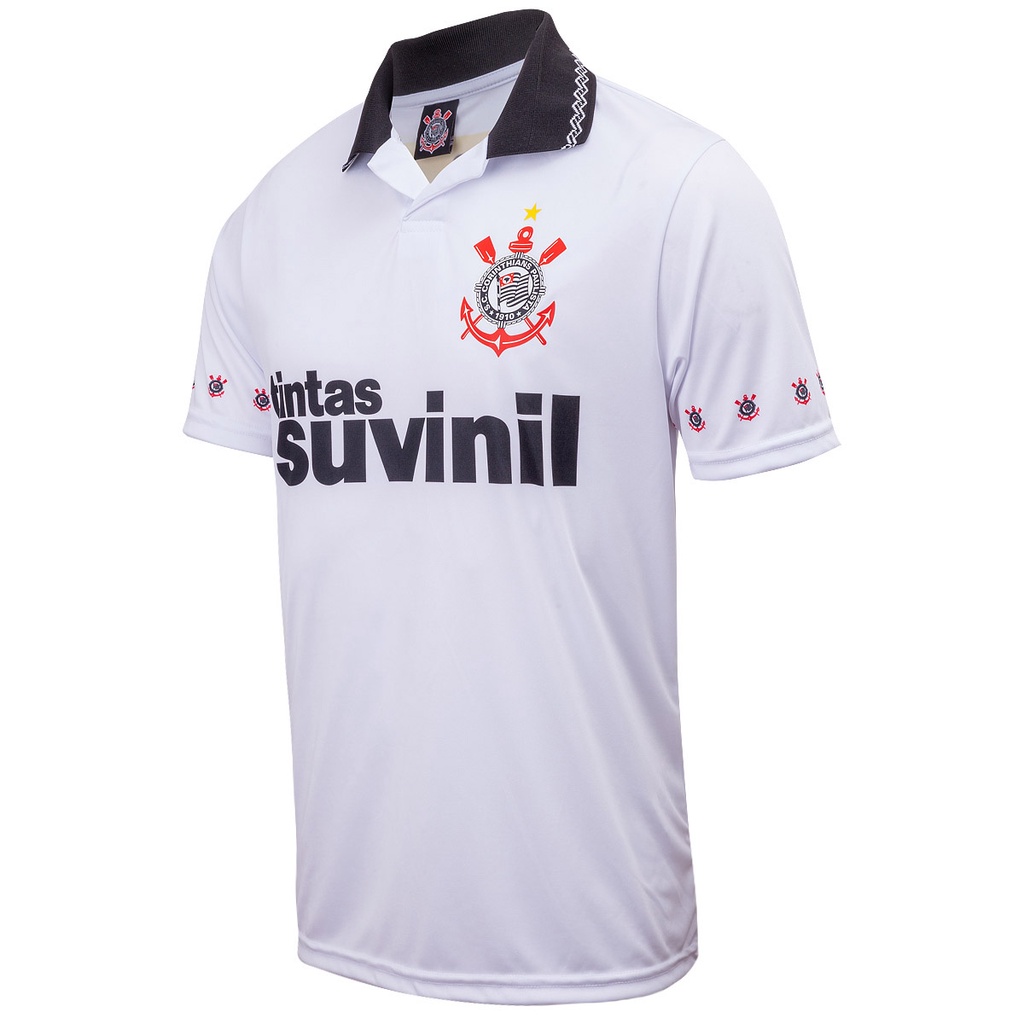 Camisa Corinthians Retrô 1995 Suvinil Masculina | Shopee Brasil