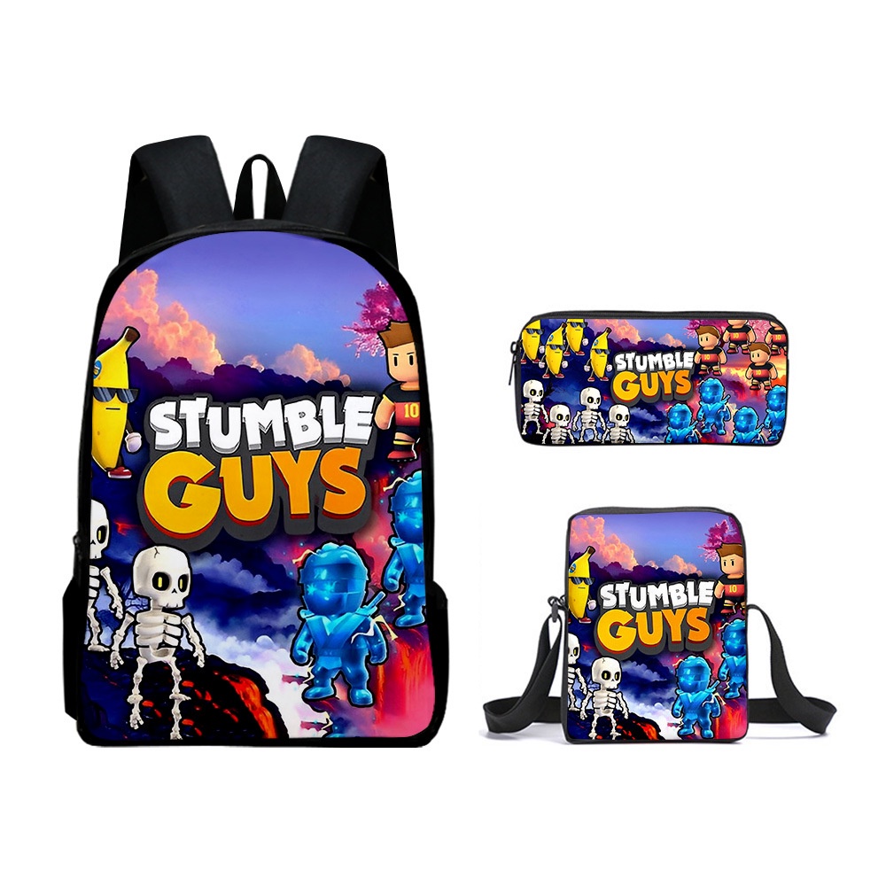 Kit Pelúcia Mr. Stumble Com Chaveiro Jogo Stumble Guys Skin