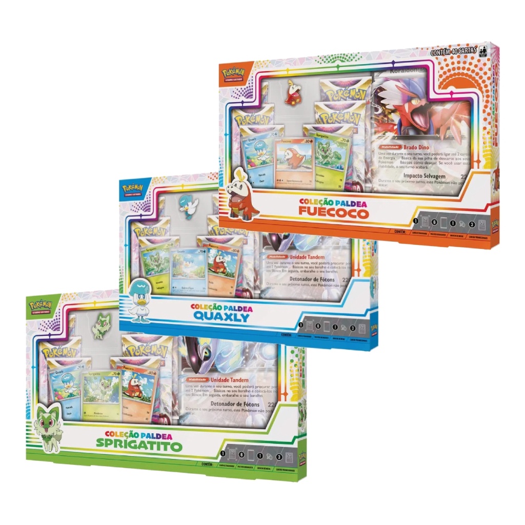 Box Pokémon Coleção Paldea Koraidon Ex 40 Cartas