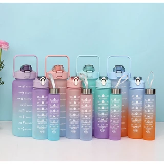Kit 3 Garrafa Agua Squeeze Galão Com Adesivos Lembretes beber Agua Enviar Imediatamente