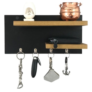 Porta Chave De Parede Organizador Com 2 Prateleiras