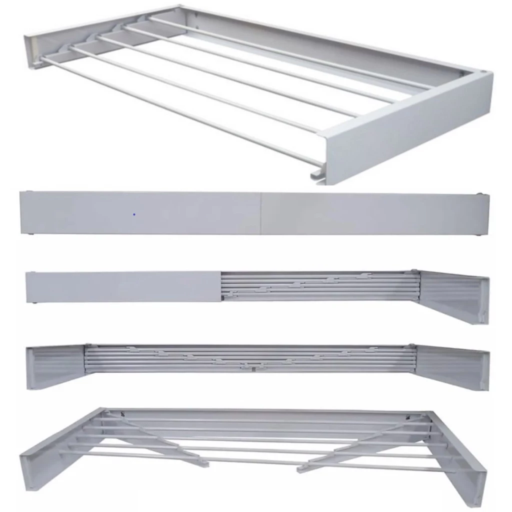 Varal Magico 4 Varetas Em Aluminio 50cm - Dobravel Branco — foto 3 de 4