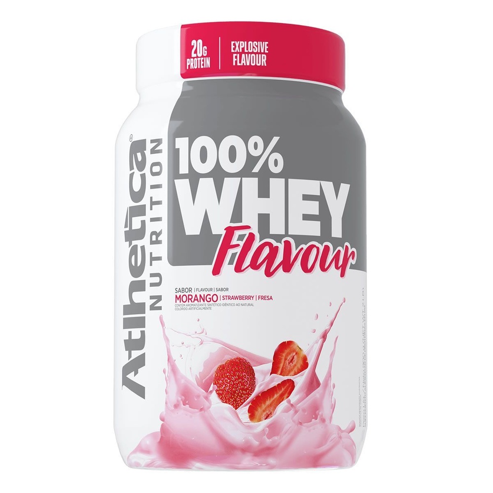100% Whey Flavour – 900g Morango – Atlhetica Nutrition