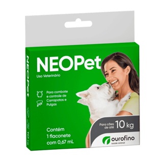 Antipulgas e Carrapatos Neopet Cães Até 10Kg Ourofino