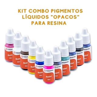 Kit Corante Para Resina Cores Sólidas 11 Cores