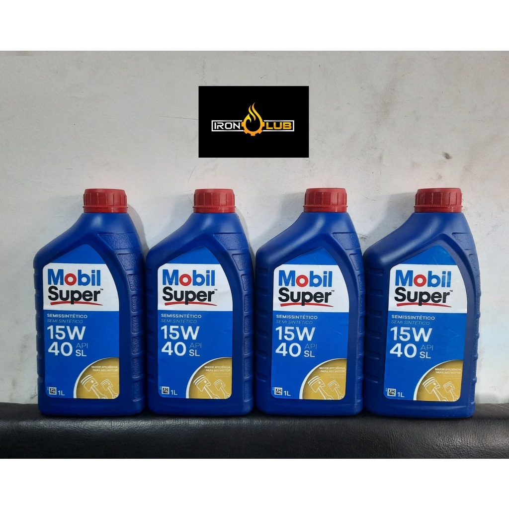 KIT 4 LITROS MOBIL SUPER 15W40 SEMISSINTÉTICO