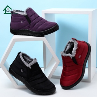 Sapatos De Inverno Mulheres Neve Botas De Tornozelo De Pelúcia Impermeáveis Feminino Mujer Plus Size Casal Quentes