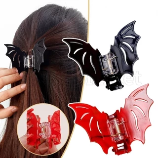 [Featured] Hollow Garra De Cabelo Antiderrapante De Cor Sólida/Moda Morcegos Tridimensionais Engraçados Alfinetes/Gótico Horror Morcego Em Forma De Shark Clip Acessórios