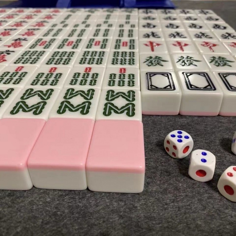 Chinese Mahjong Game Set, e Dices Tile Rulers Jogo de Tabuleiro Mini  Mahjong Set com Mesa de Mahjong Dobrável para Viagem