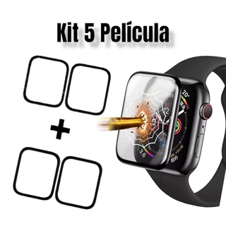 Kit 5 Película Protetora Hidrogel para Relógio inteligente Smartwatch 3D tamanho 44m
