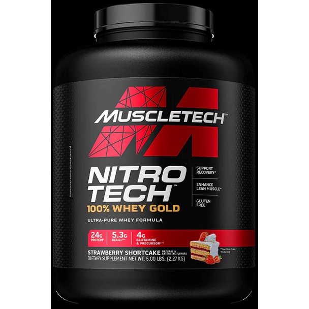 Nitro Tech Whey Gold 2,28 Kg Strawberry Shortcake – Muscle Tech