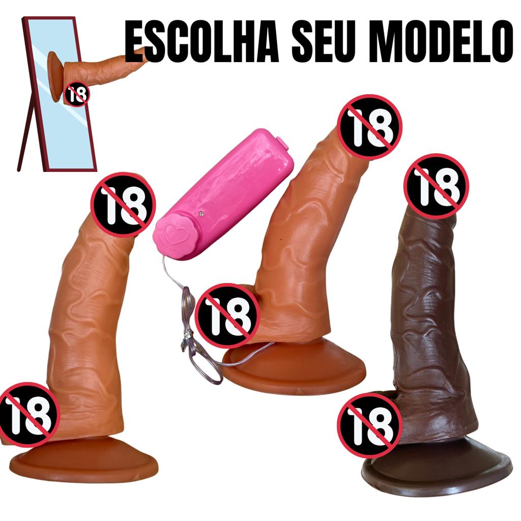 Consolo Peniano Dildo Com Ventosa 13x3,5cm 3 Modelos Penis de Borracha Pinto Protese Vibrador