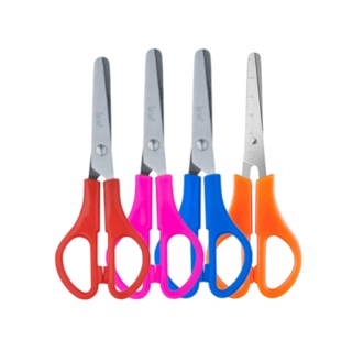 Tesoura Escolar Neon Com Régua BRW Aço