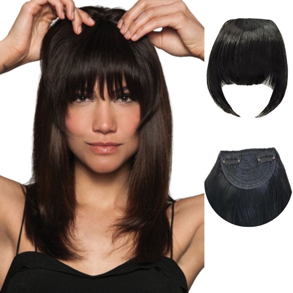 Aplique de Franja Cabelo Natural Humano | Shopee Brasil