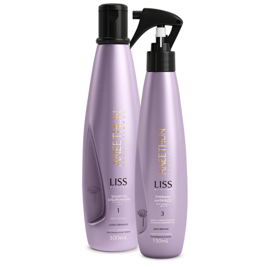 Kit Liss System Shampoo Thermal Aneethun Nutricao Disciplina Shopee