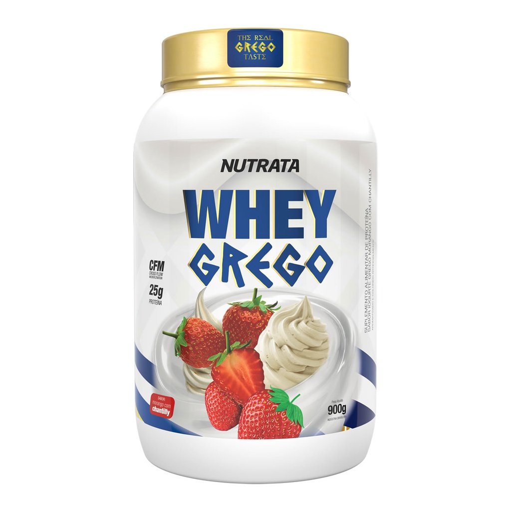 WHEY GREGO MORANGO COM CHANTILLY 900G NUTRATA