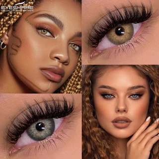 Eyeshare 1 Par De Lentes De Contato Coloridas Para Olhos Naturais Marrons Anual Cinza Moda Coloridos em Oferta na Shopee