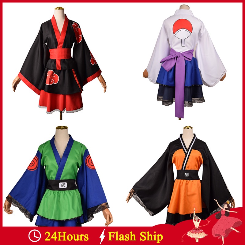 Cosplay Sakura Anime Manto Kimono Naruto Classico Estiloso