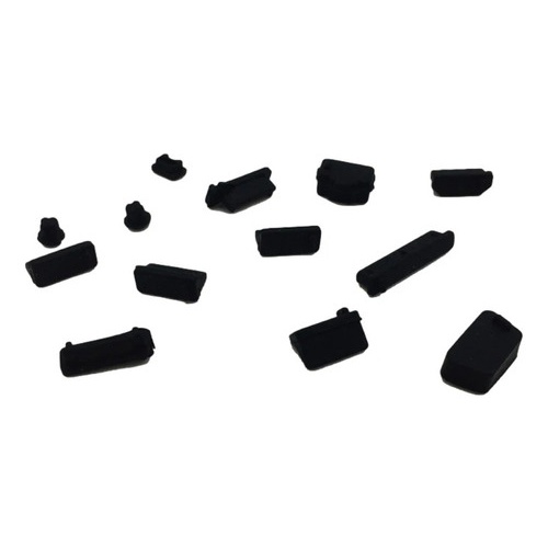 Kit Borracha Tampa Anti Poeira Notebook Usb Vga Hdmi Rj45