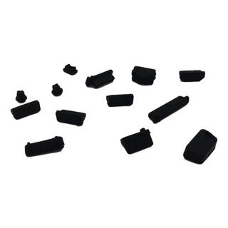 Kit Borracha Tampa Anti Poeira Notebook Usb Vga Hdmi Rj45