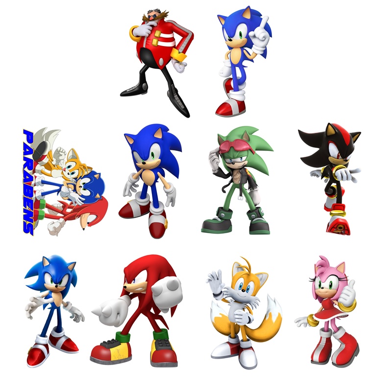 Kit Festa Infantil Sonic O Ouriço com 10 Displays de 20cm | Shopee Brasil
