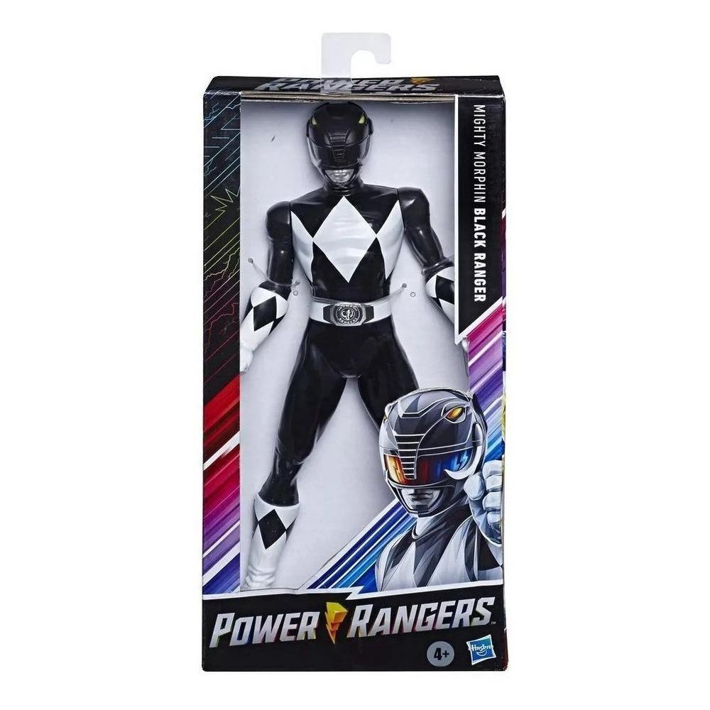 Boneco Black Ranger Mighty Morphin Power Rangers Hasbro | Shopee Brasil
