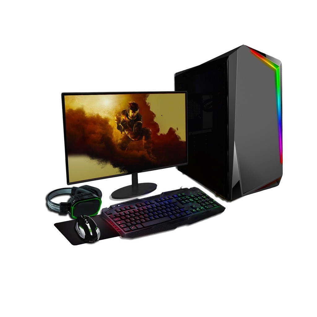 PC Gamer Completo Fácil Intel Core i5 10400F (10ª Geração) 16GB DDR4 RTX 2060 Super 8GB SSD 240GB - Monitor 19" Kit Game