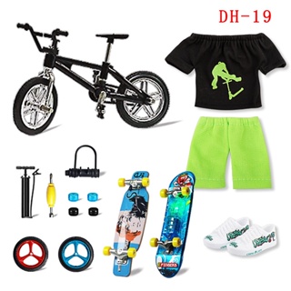 TOYANDONA 1 Conjunto Kit De Parque De Dedo Mini Bicicleta Brinquedo De Dedo  Skate Parque Crianças Esportes Brinquedos Skate Para Crianças Scooter Para