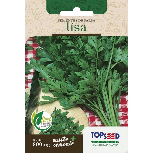 Sementes de Salsa Lisa 800mg - Topseed Linha Tradicional | Shopee Brasil