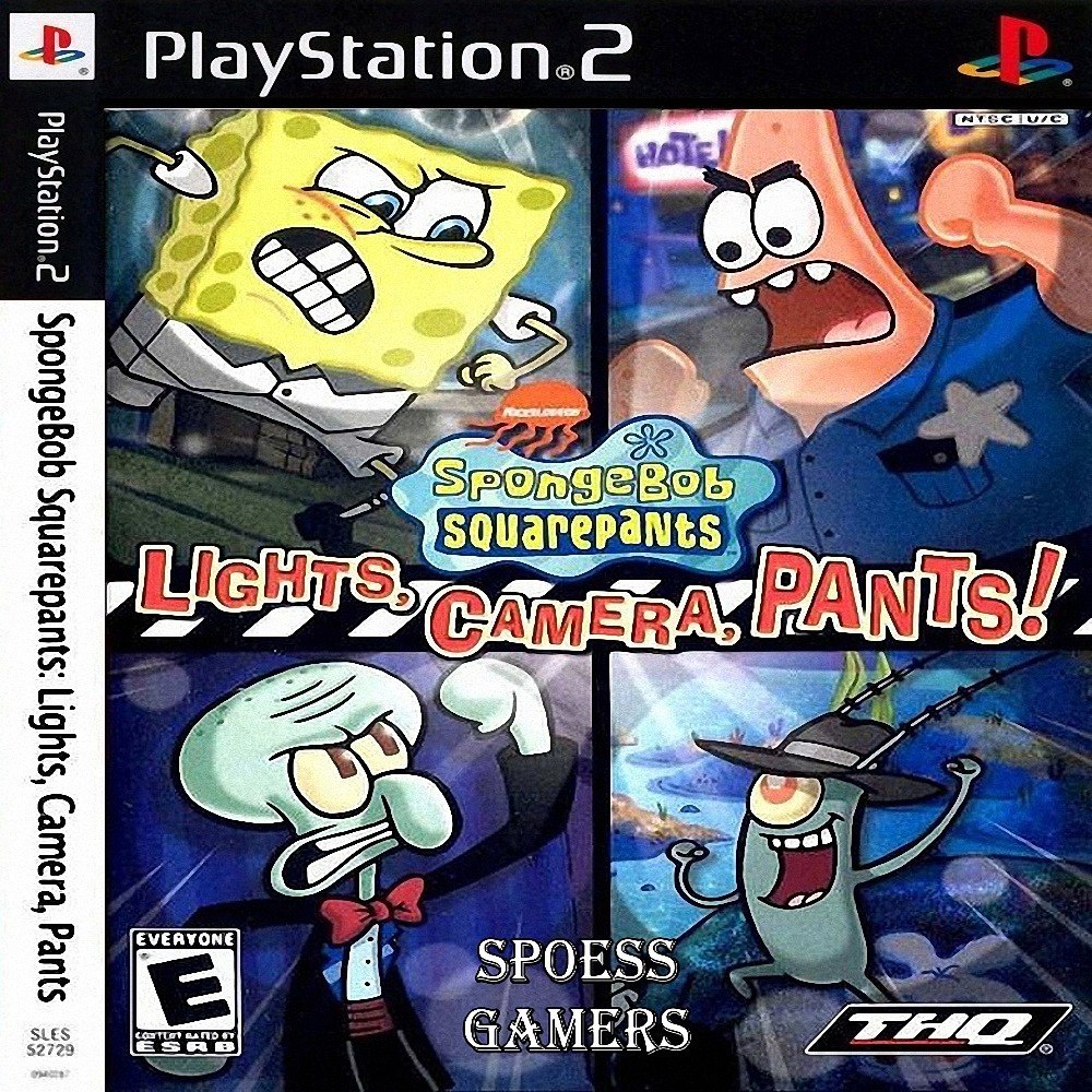 Ps 2 Bob Esponja Lights, Camera, Pants Ps2 Desbloqueado Patchs Shopee