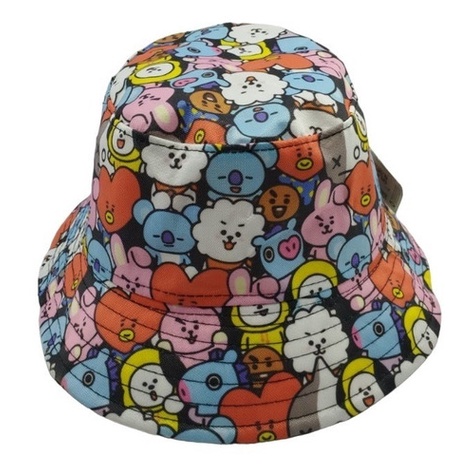 Chapeu Bucket Bichinhos Bts Sublimado Cuelho, Tata, Chimim