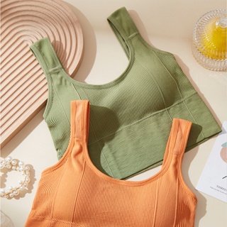 WUIOAUSXN 3 pacotes/lote Top Fitness Bra Ampla gama de cores para treinos  da moda Sutiã esportivo de compressão com ajuste de nylon sem costura,  verde, eu