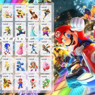20Pcs Mario Kart 8 Amiibo Card Desbloqueia Cartões De Corrida De Ligação De Roupas Limitadas